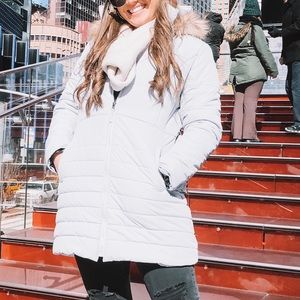 Fuzzy Hooded Puffer Jacket